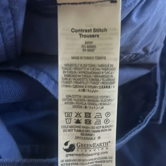 NWT BODEN Contrast stitch trousers size 6 Blue - Picture 5 of 7